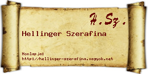 Hellinger Szerafina névjegykártya